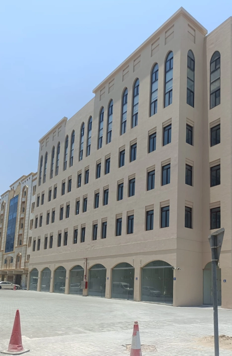 Multi-storey façade on a completed A.S. Daniyal project
